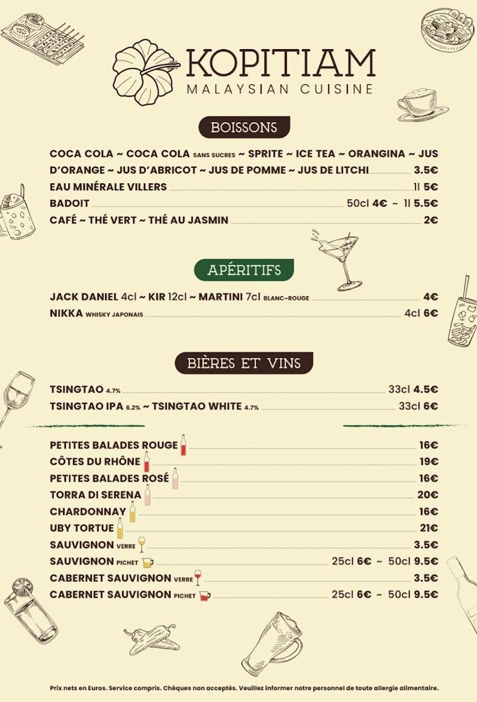 Kopitiam Rive-Gauche - Menu Image 2